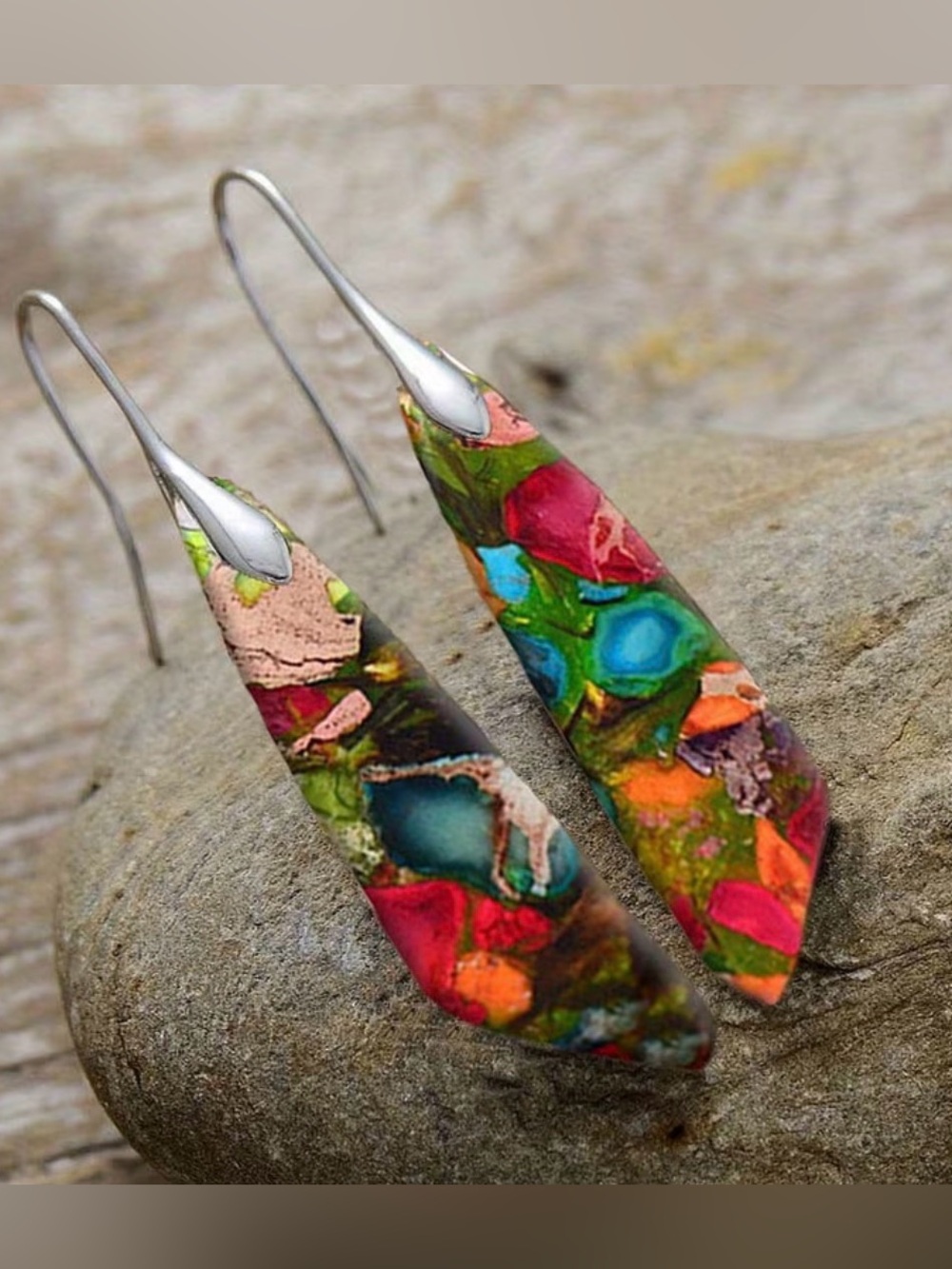 Colorful Teardrop Dangle Earrings
